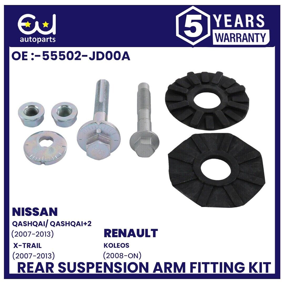 2X REAR LEFT + RIGHT WISHBONE TRAILING ARM FITTING KIT FOR NISSAN QASHQAI 07-19